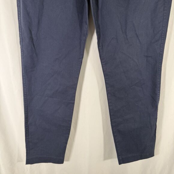 New Old Navy Pixie Pants Women's 8 Blue Chino Mid Rise Ankle Length Cotton Blend - Picture 3 of 11